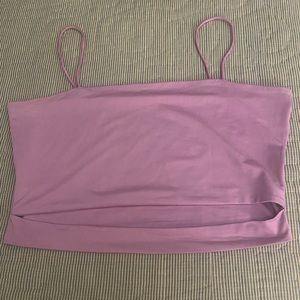 Lilac purple cutout cropped tank